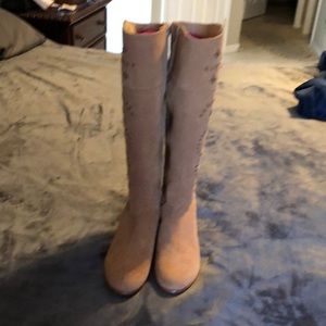 JackRogers Tara Tall Suede Boots-NEW